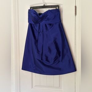 Cache strapless royal blue mini dress